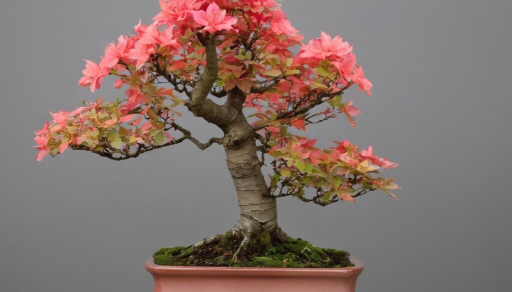 A blooming Azalea Bonsai 